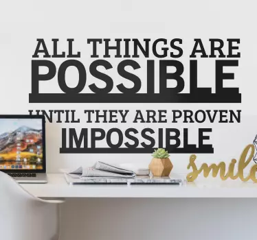 Vse stvari so možne motivacijske stenske nalepke - TenStickers