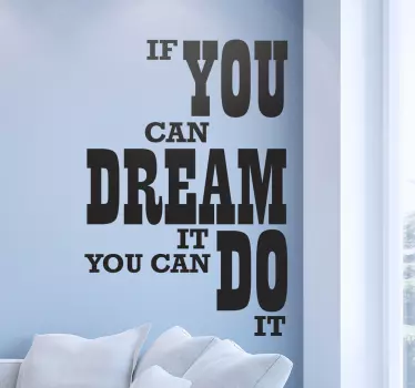 Walt disney lahko naredite motivacijsko stensko nalepko - TenStickers