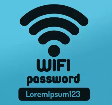 Wifi geslo tech nalepka - - TenStickers