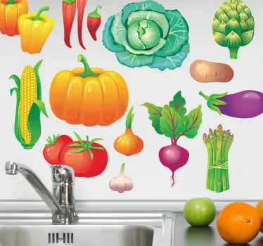 Zbiranje zelenjavnih nalepk - TenStickers