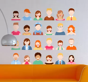 Zbirka nalepk ljudi - TenStickers