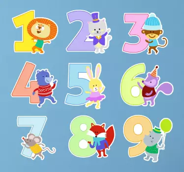 Zbirka številk za nalepke za otroke - TenStickers