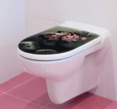 Zen ambient s kamnito ploščico za kopalnico - TenStickers