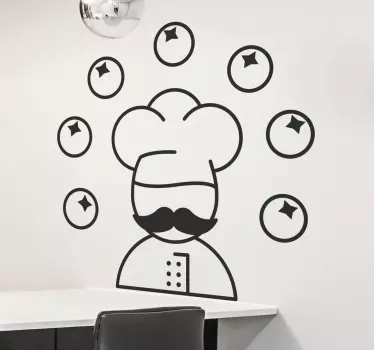 Žongliranje nalepke na šefu stene - TenStickers