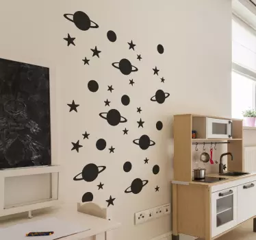 Zvezde in planete stenske nalepke - TenStickers