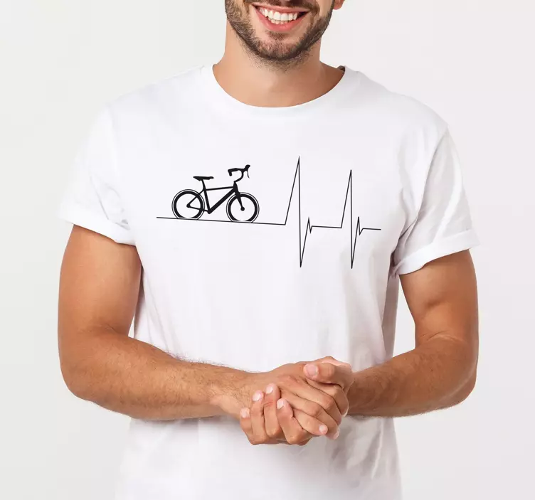 Heartbeat cycling passion majica - TenStickers