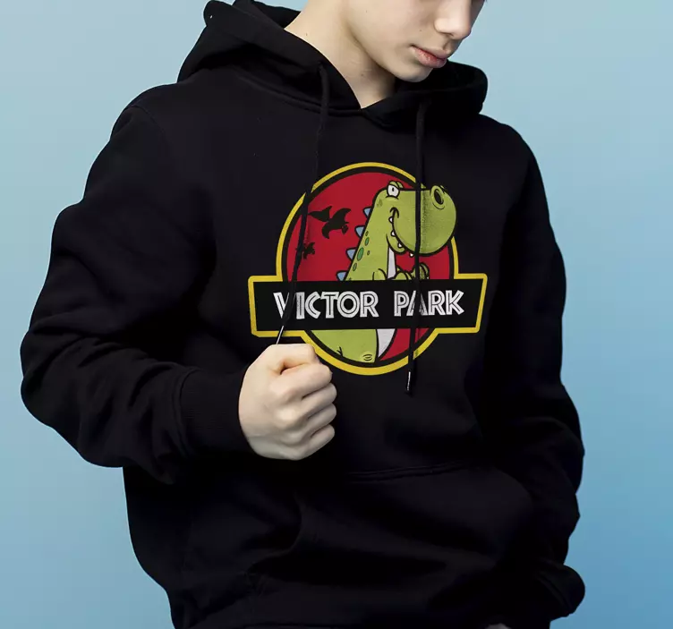 Otroška majica dinozavra iz jurassic park z imenom - TenStickers