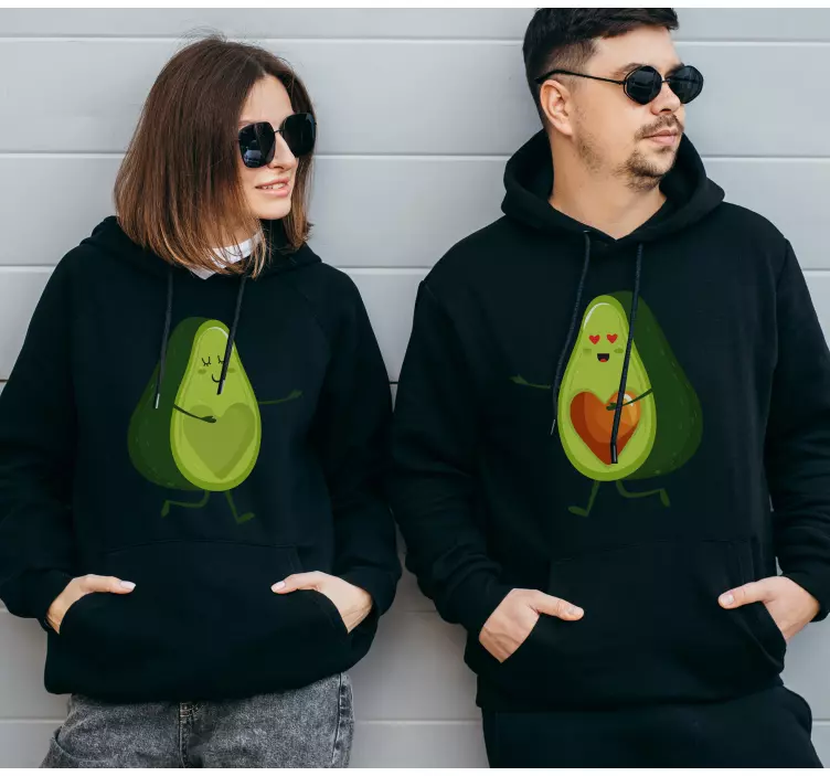 Smešne ujemajoče se majice Avocado za pare - TenStickers
