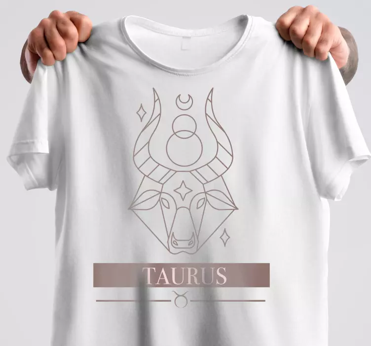 Taurus roza majica z znakom zodiaka po meri - TenStickers