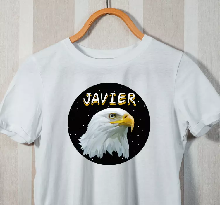 Majice z geometrijskimi živalmi orla z imenom - TenStickers
