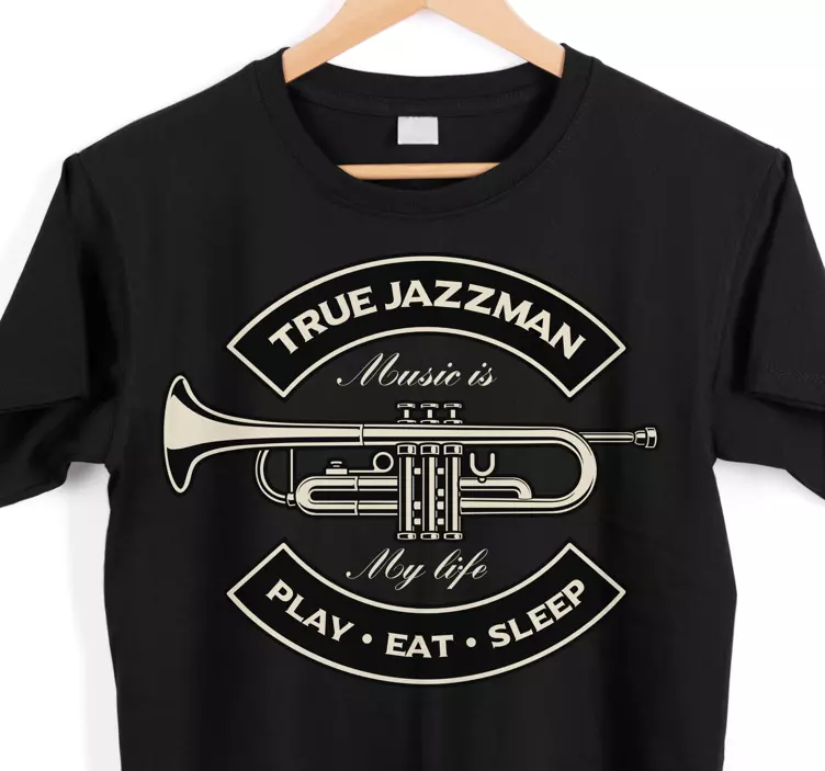 Glasbeno življenje jazzmana majica - TenStickers