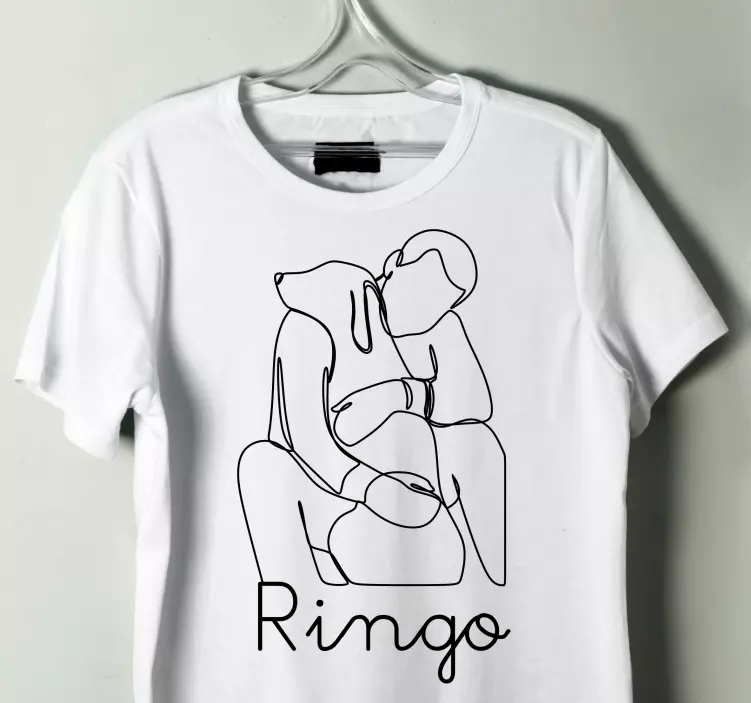 Vez s psom z imenom majica - TenStickers