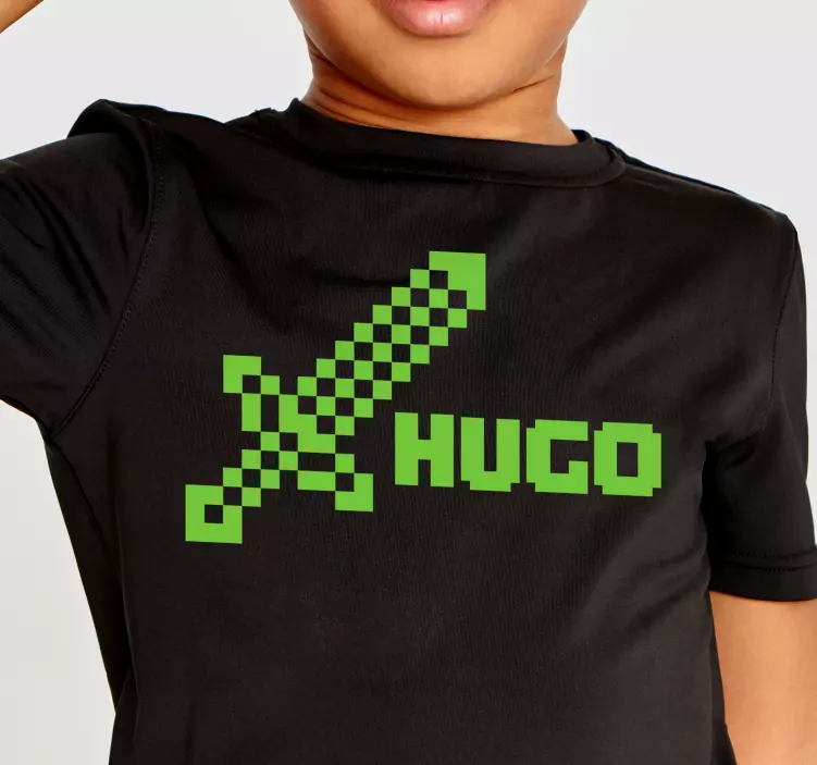 Majice z diamantni meči z imenom - TenStickers