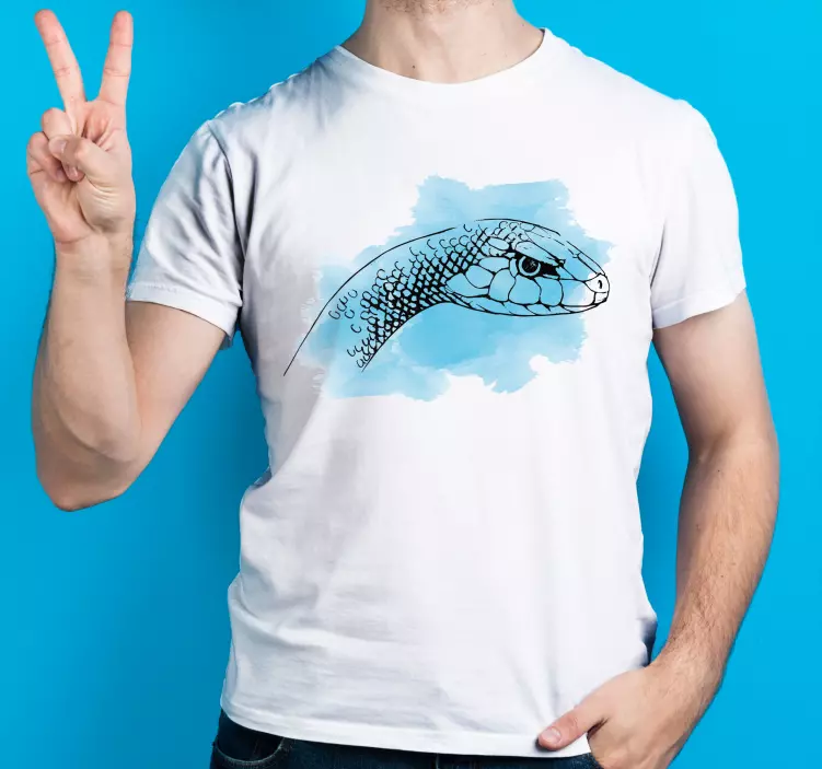 Majica po meri temna kača v modrih odtenkih - TenStickers