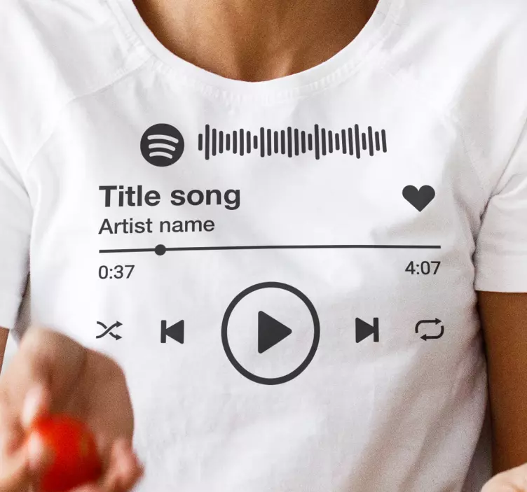 Majica za predvajanje spotify music - TenStickers