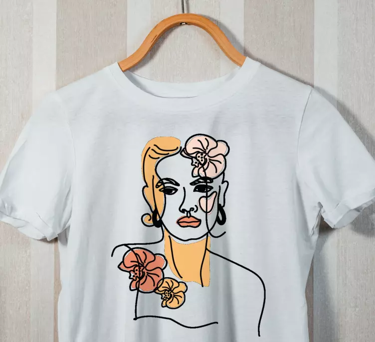 Minimalističen obraz z orhidejami majica po meri - TenStickers