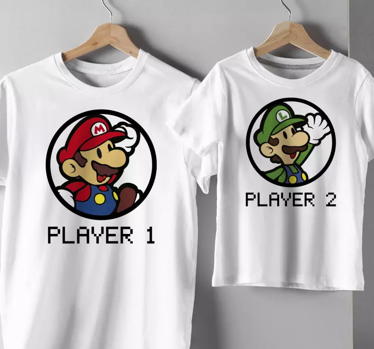 Otroška majica mario in luigi - TenStickers