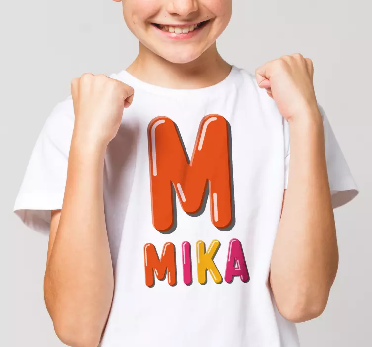 Prva črka je za ime srajca otroška srajca - TenStickers