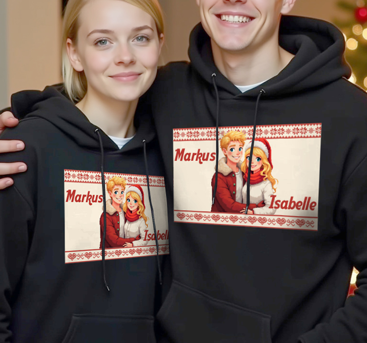 Ti in jaz za vedno prilagodljiva majice za pare - TenStickers