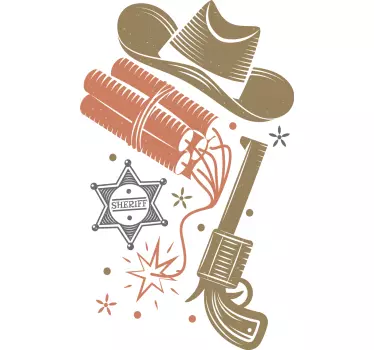 Western themed apparel majica - TenStickers
