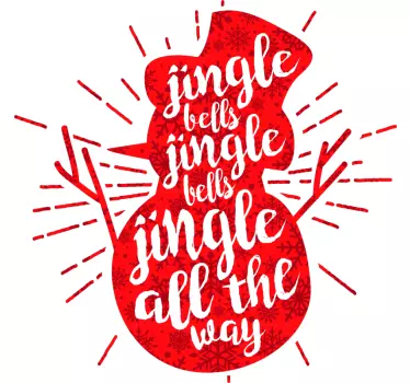 Rdeča božična majica s snežinkami - TenStickers