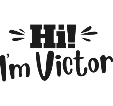 Hello baby victor dojenčkova majica - TenStickers