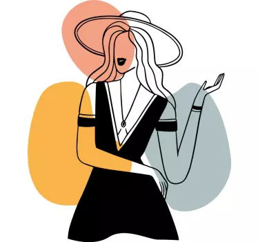 Abstraktna geometrijska ženska majica - TenStickers