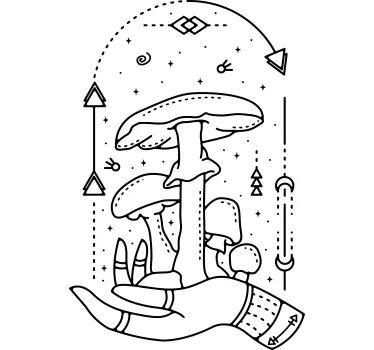 Sodobna majica z gobami - TenStickers