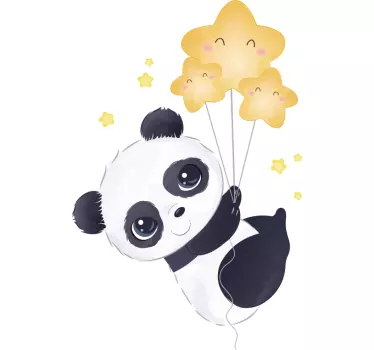 Otroška panda z balonsko otroško srajco - TenStickers