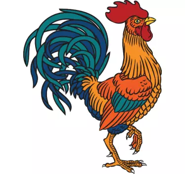 Elegantna majica petelina z ilustracijami - TenStickers