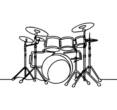 Line art boben elegantno oblikovana majica - TenStickers