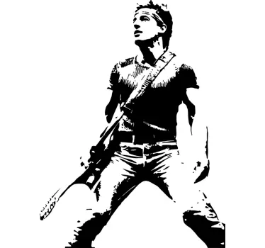črno-bela majica bruce springsteen - TenStickers