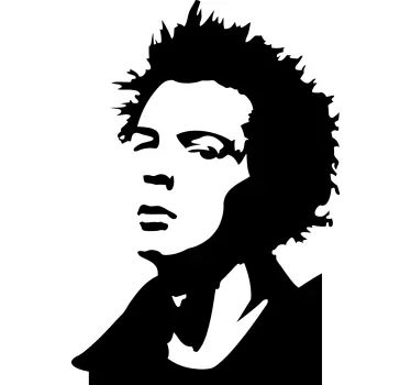 Sid vicious majica s ikonično silhueto - TenStickers