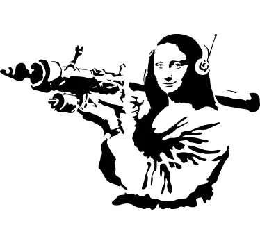 Mona lisa bazooka majica - TenStickers