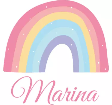 Rainbow personalized baby wear dojenčkova majica - TenStickers