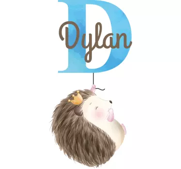 Dojenčkova majica dylan s ježkom in krono - TenStickers