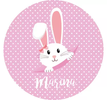 Srčkan zajček za punčko z otroško majico z imenom - TenStickers