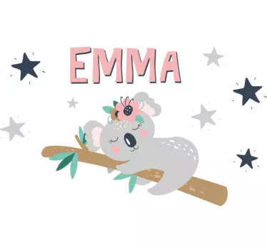 Srčkana koala za punčko z otroško majico z imenom - TenStickers