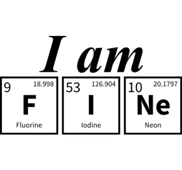 Majica i am fine statement - TenStickers