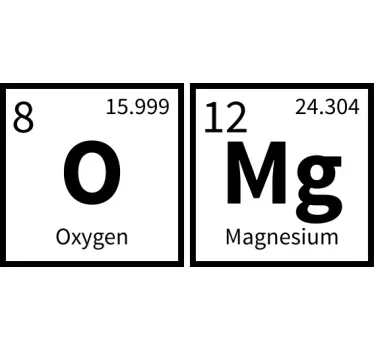 Omg chemical element word majica - TenStickers