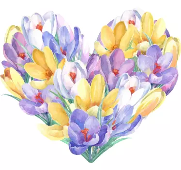 Cvetno srce tulipana majica - TenStickers