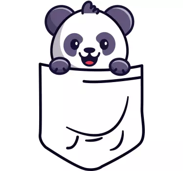 Srčkana žepna panda majica - TenStickers