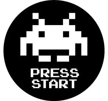 Pixel pritisnite start majica - TenStickers