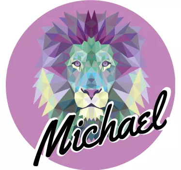 Majica z barvitim portretom leva - TenStickers