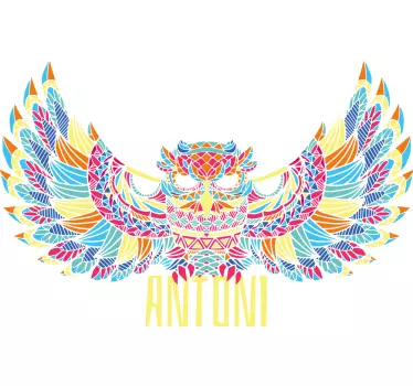 Majica colorful owl wings - TenStickers