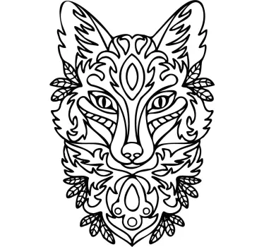 živahna grafika lisice majica - TenStickers