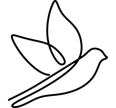 Minimalist bird outline majica - TenStickers