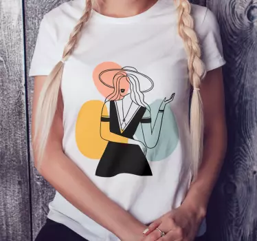Abstraktna geometrijska ženska majica - TenStickers