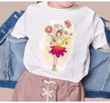 Ballet flower dance dojenčkova majica - TenStickers