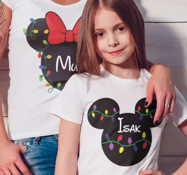 Božična družinska majica in hčerka disney - TenStickers